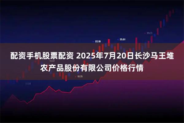 配资手机股票配资 2025年7月20日长沙马王堆农产品股份有限公司价格行情